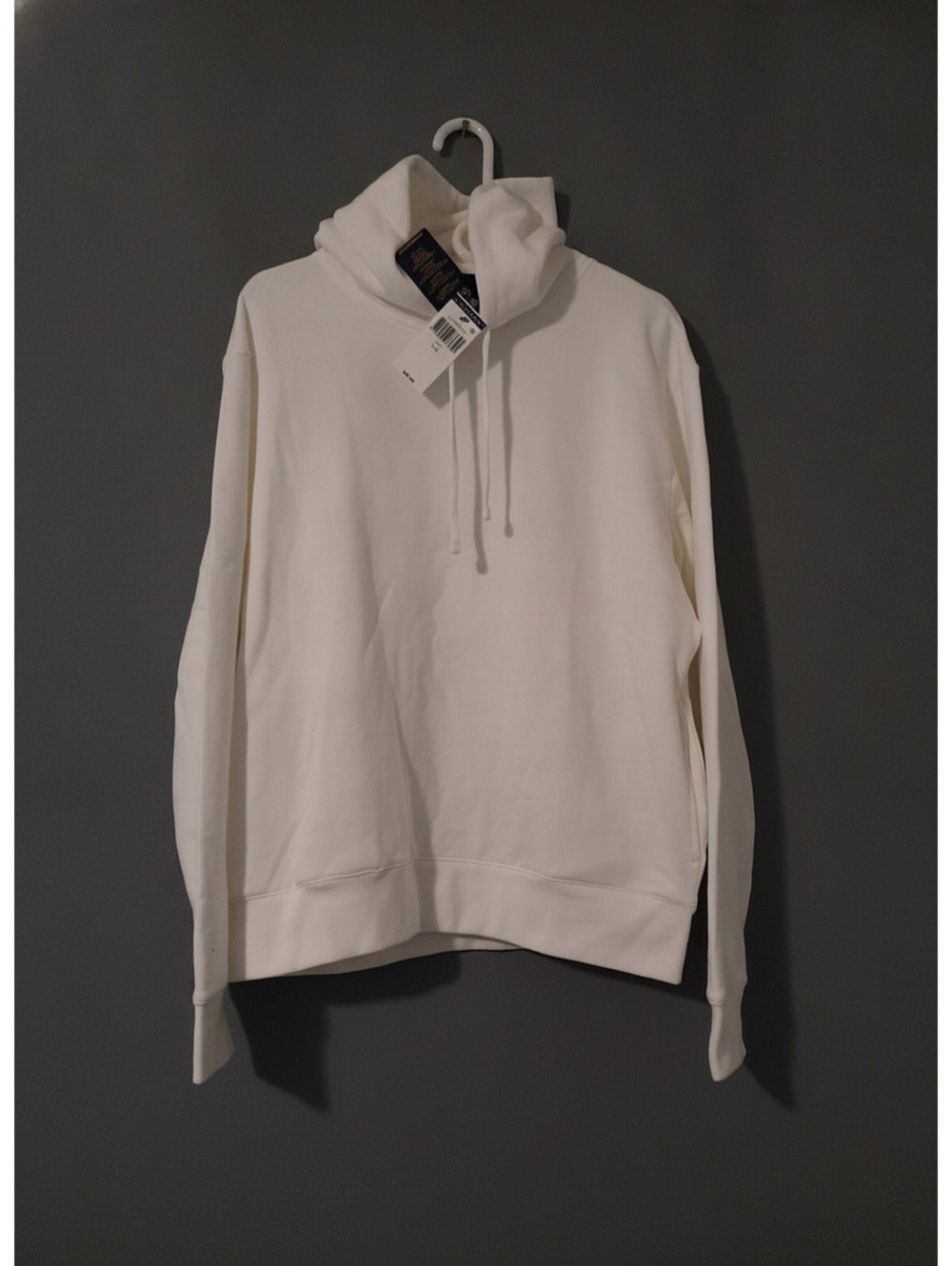 Polo Ralph Lauren White Hoodie Pullover Sweatshirt Large